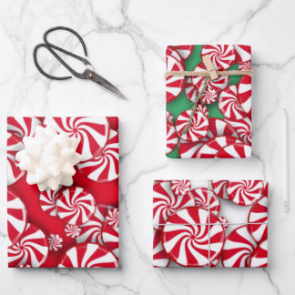 Peppermint Candy Christmas Geschenkpapier Set