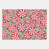 Peppermint Candy Christmas Geschenkpapier Set (Vorderseite 3)