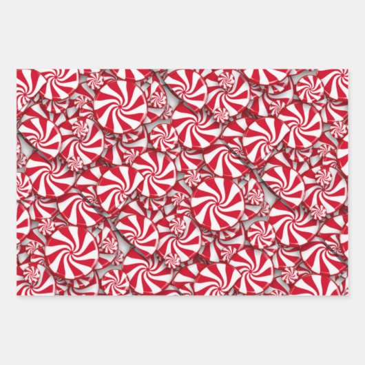 Peppermint Candy Christmas Geschenkpapier Set (Vorderseite 2)