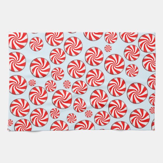 Peppermint Candy Christmas Geschirrtuch (Horizontal)