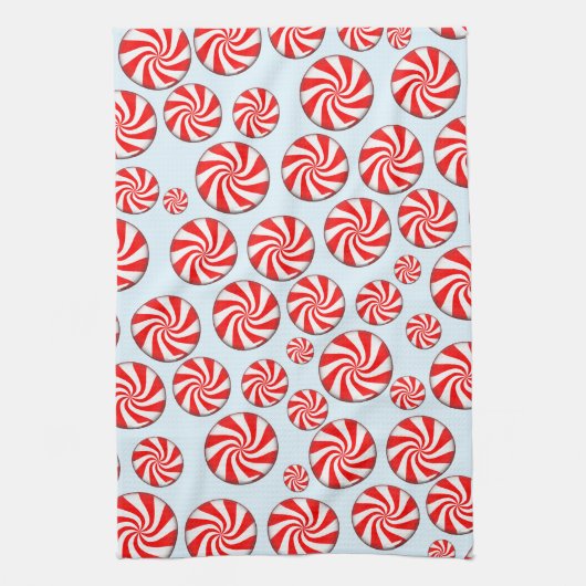 Peppermint Candy Christmas Geschirrtuch (Vertikal)