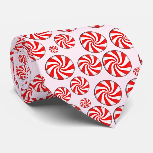 Peppermint Candy Christmas Krawatte (Gerollt)