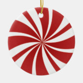 PEPPERMINT CANDY CHRISTMAS ORNANATION KERAMIK ORNAMENT (Vorne)