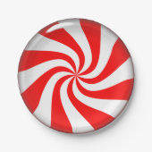 Peppermint Candy Christmas Pappteller (Vorderseite)