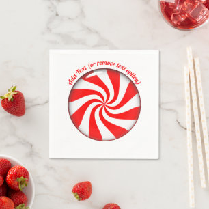 Peppermint Candy Christmas Serviette