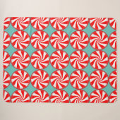 PEPPERMINT CANDY CHRISTMAS Sherpa Blanket Sherpadecke (Vorderseite (Horizontal))