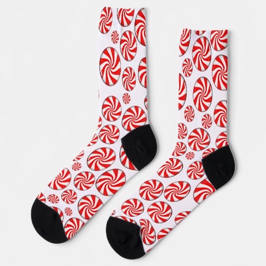 Peppermint Candy Christmas Socken (Linkes Detail)