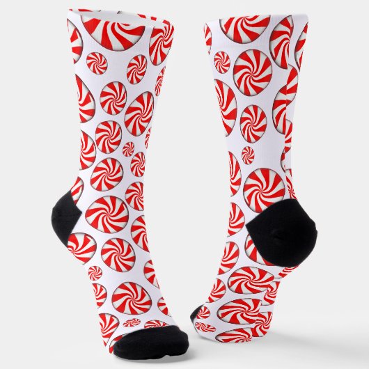 Peppermint Candy Christmas Socken (Gewinkelt)