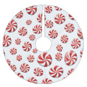 Peppermint Candy Christmas Themed Polyester Weihnachtsbaumdecke (Vorderseite)