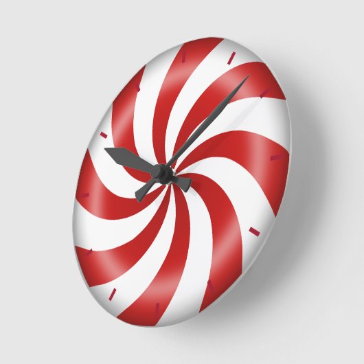 Peppermint Candy Clock Runde Wanduhr (Winkel)