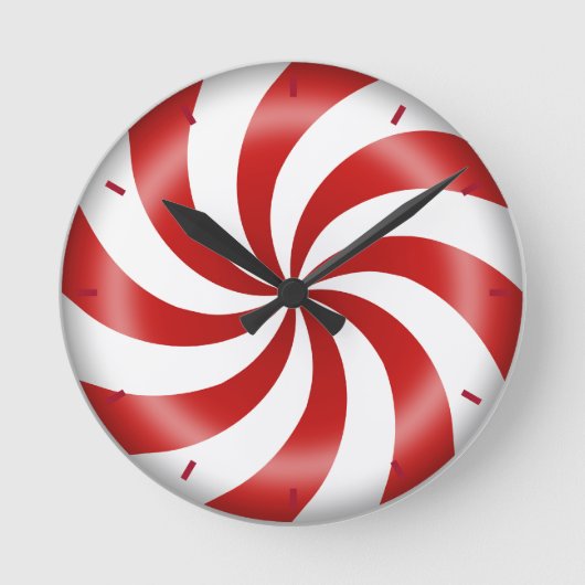 Peppermint Candy Clock Runde Wanduhr (Vorderseite)