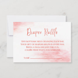Peppermint Candy Diaper Raffle Card | Red Watercol Dankeskarte