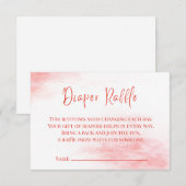 Peppermint Candy Diaper Raffle Card | Red Watercol Dankeskarte (Vorne/Hinten)