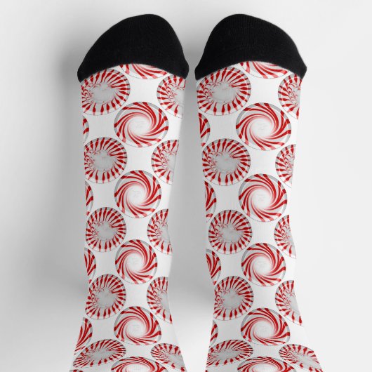 Peppermint Candy Dots Crew Socken (Oben)