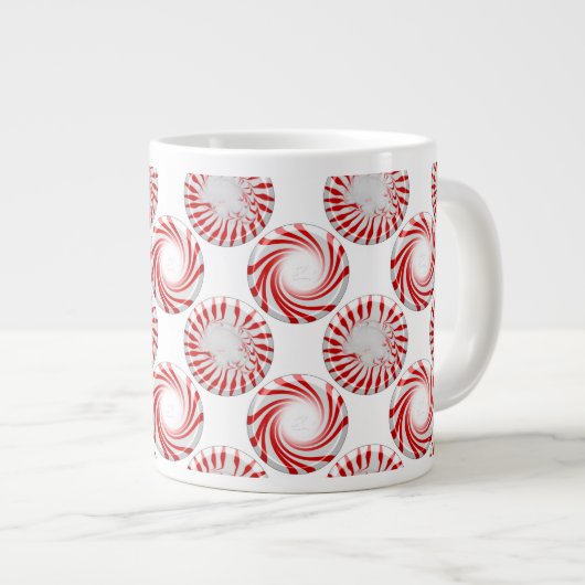Peppermint Candy Dots Jumbo Tasse (Vorderseite Rechts)