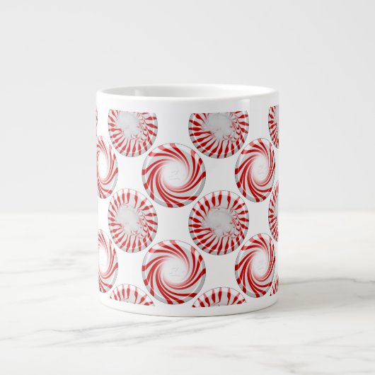 Peppermint Candy Dots Jumbo Tasse (Vorderseite)