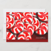Peppermint Candy Frohe Weihnachtsfoto Collage Feiertagskarte (Rückseite)