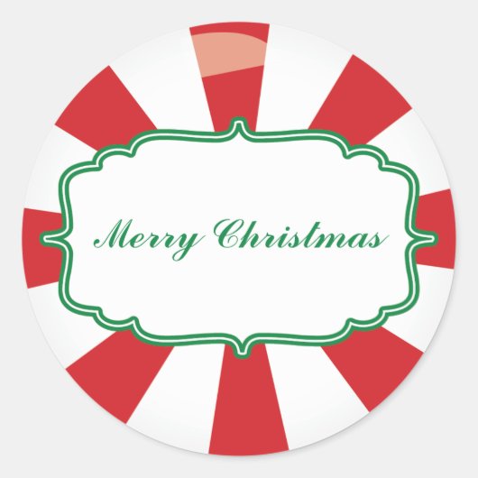 Peppermint Candy Gift Aufkleber (Vorderseite)