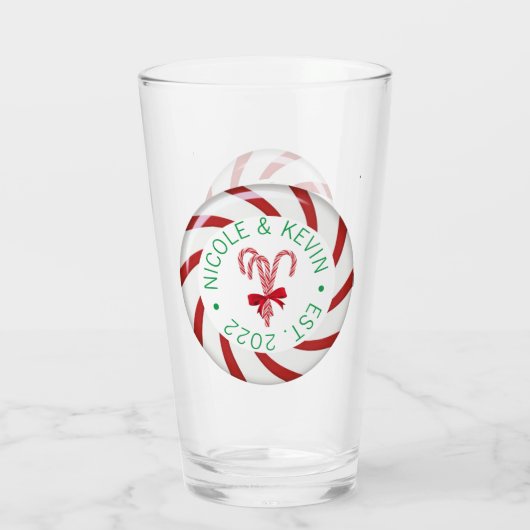 Peppermint Candy Glass Tumbler (Rückseite)