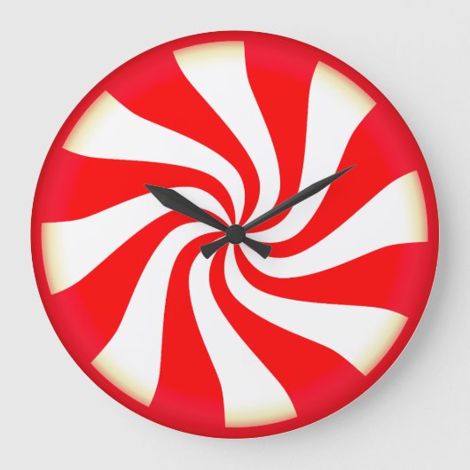 Peppermint Candy Große Wanduhr (Vorderseite)