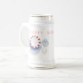 PEPPERMINT CANDY "HAPPY MERRY JOLLY" Stein Bierglas (Vorderseite Links)