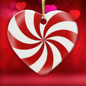 Peppermint Candy Heart Ornament