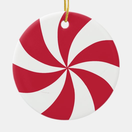 Peppermint Candy Keramik Ornament (Vorne)