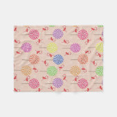 Peppermint Candy Mints Weihnachten, Bonbons Fleecedecke (Vorderseite (Horizontal))