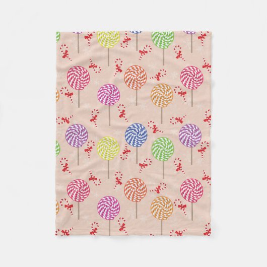 Peppermint Candy Mints Weihnachten, Bonbons Fleecedecke (Vorderseite)