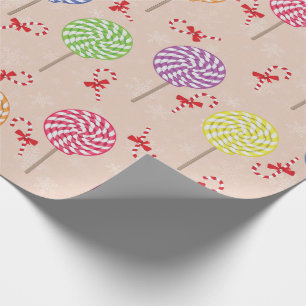 Peppermint Candy Mints Weihnachten, Bonbons Geschenkpapier