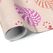 Peppermint Candy Mints Weihnachten, Bonbons Geschenkpapier (Rolleneckpunkt)