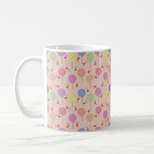 Peppermint Candy Mints Weihnachten, Bonbons Kaffeetasse (Links)