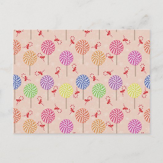 Peppermint Candy Mints Weihnachten, Bonbons Postkarte (Vorderseite)