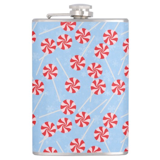 Peppermint Candy Mints Weihnachten Flachmann (Vorderseite)
