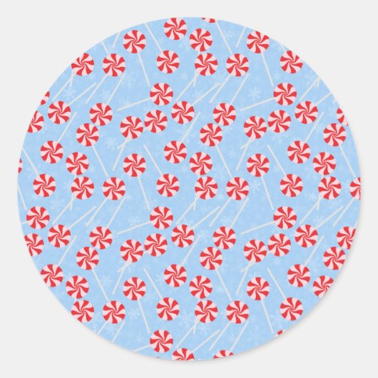 Peppermint Candy Mints Weihnachten Runder Aufkleber (Vorderseite)