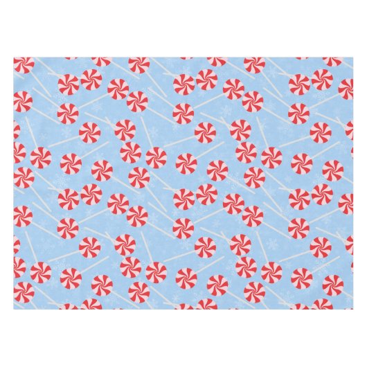 Peppermint Candy Mints Weihnachten Tischdecke (Vorderseite (Horizontal))