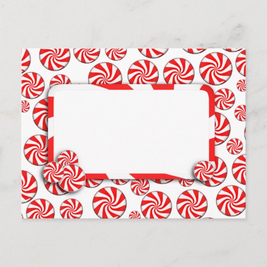 Peppermint Candy mit Tag Postkarte (Vorderseite)