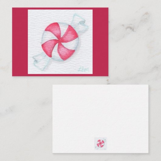 Peppermint Candy Mitteilungskarte (Vorne/Hinten)