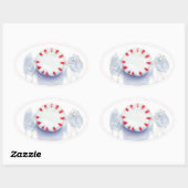 PEPPERMINT CANDY Oval Stickers (Blatt)