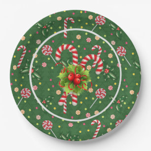 Peppermint Candy Paper Plate Pappteller