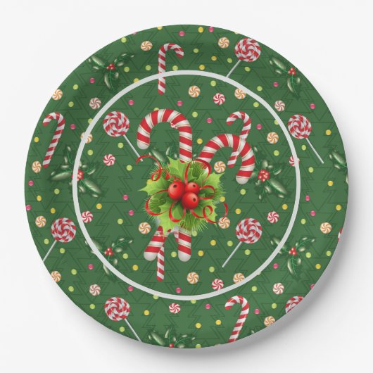 Peppermint Candy Paper Plate Pappteller (Vorderseite)