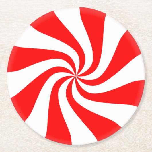Peppermint Candy Paper Untersetzer Set (Vorderseite)