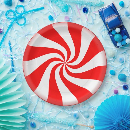 Peppermint Candy Pappteller (Party)