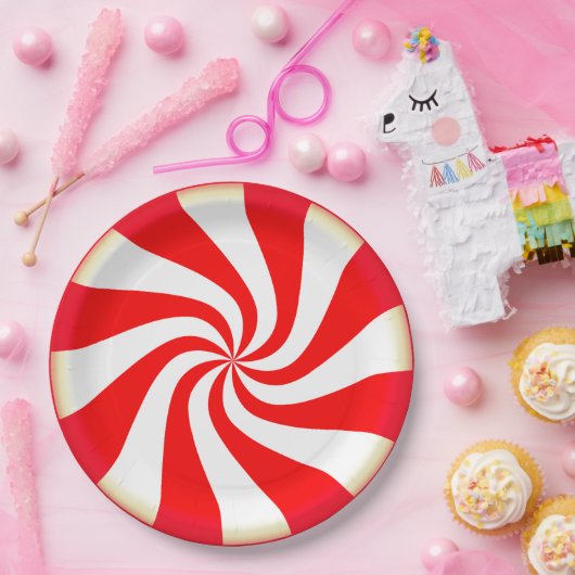 Peppermint Candy Pappteller (Party)