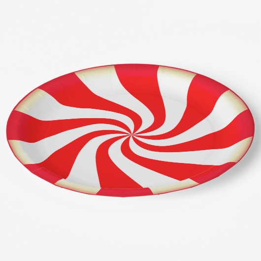 Peppermint Candy Pappteller (Schrägansicht)