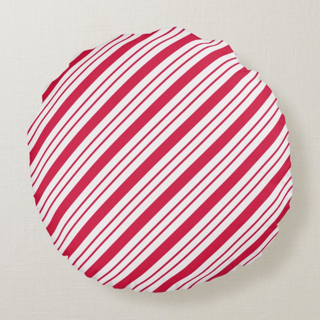 Peppermint Candy Pillow Rundes Kissen (Rückseite)