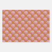 Peppermint Candy Pink Gingerbrot Mann Weihnachten Geschenkpapier Set (Vorderseite)