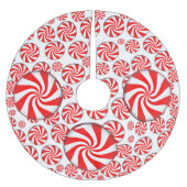 Peppermint Candy Polyester Weihnachtsbaumdecke (Vorderseite)
