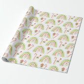 Peppermint Candy Rainbow Pink Weihnachten Geschenkpapier (Ungerollt)