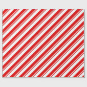 Peppermint Candy Red Stripe Geschenkpapier (Flach)